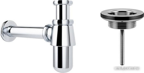 Сифон Wellsee Drainage System 182103005 (сифон, выпуск, хром)