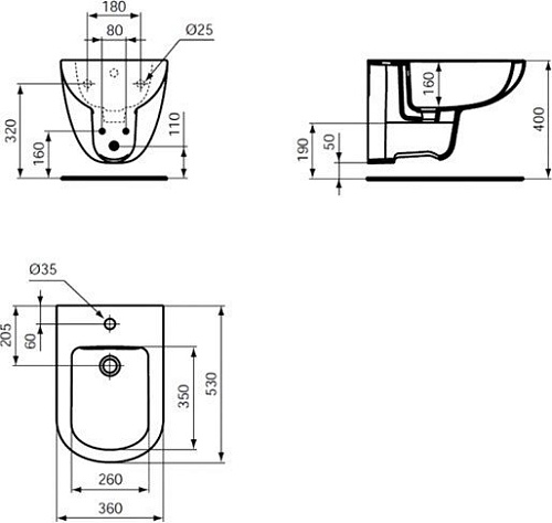Биде Ideal Standard Tempo [T510001]