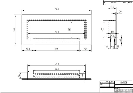Биокамин ZeFire Elliot 1500 с белой рамкой