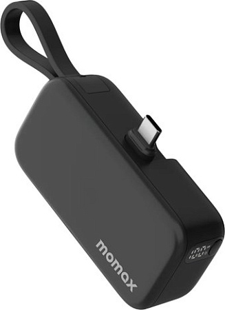 Внешний аккумулятор Momax 1-Power Mini 3-in-1 USB-C IP130 5000mAh (черный)