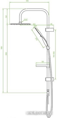 Душевая система Laveo Fino PL2 70OX