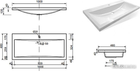 Умывальник Эстет Monaco Silk 100x48 ФР-00014948