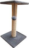 Комплекс Cat House Столбик с полкой 0.7 (джут серый)