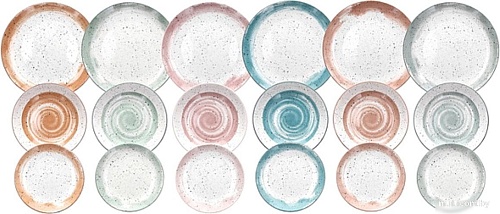 Набор тарелок Tognana Madison Sienna MC07018M209 (18пр)