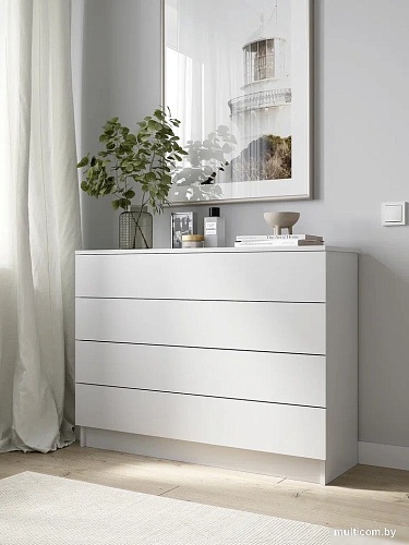 Комод Горизонт Нео 1050 4 ящика (белый)