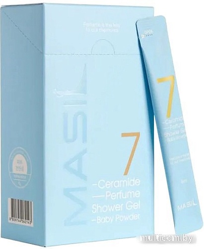 Masil Гель для душа 7 Ceramide Perfume Shower Gel Stick Pouch С ароматом присыпки (20x8 мл)