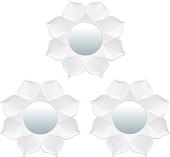 Набор зеркал Qwerty Бордо 74042 (3 шт, белый)