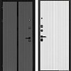 Металлическая дверь Guard Графит лакобель/белый матовый (96x205, левая)