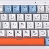 Клавиатура JEGG ZA63 Pro White Blue Orange (TNT Yellow)