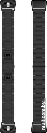 Браслет Rumi Snake металлический блочный для Huawei Band 6 / Honor Band 6 (черный)