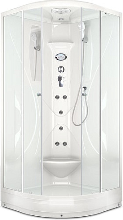 Душевая кабина Domani-Spa Elegance 90x90 с гидромассажем (прозрачное стекло/белые)