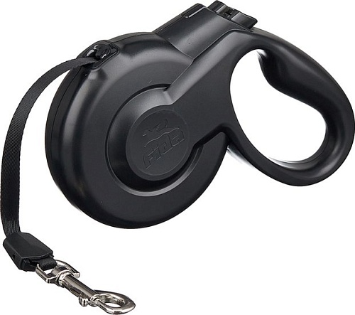 Поводок-рулетка Fida Styleash лента 5 м M 202613 (черный)