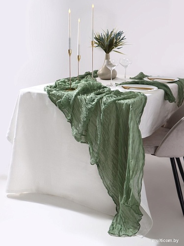 Дорожка на стол Этель 10875217 (зеленый)