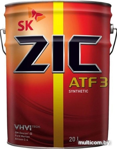 Трансмиссионное масло ZIC ATF III 20л