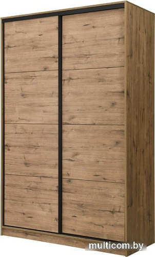 Шкаф-купе Рэйгрупп Bromo VVH 03 РГ-11.03 B 140 VVH 140x220.5 (дуб велингтон/черный)