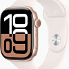 Умные часы Apple Watch Series 10 46 мм (алюминиевый корпус, розовое золото/легкие румяна, спортивный силиконовый ремешок S/M)