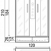 Душевая кабина River Dunay 120/90/26 MT L