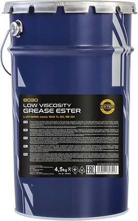 Mannol Fliessfett Li-EP 00/000 4.5 кг 8030
