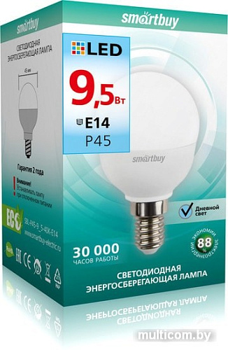 Светодиодная лампа SmartBuy P45 E14 9.5 Вт 4000 К SBL-P45-9_5-40K-E14