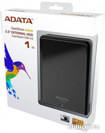 Внешний жесткий диск A-Data DashDrive HV620 1TB (AHV620-1TU3-CBK)