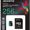Карта памяти A-Data Premier Pro AUSDX256GUI3V30SA2-RA1 microSDXC 256GB (с адаптером)