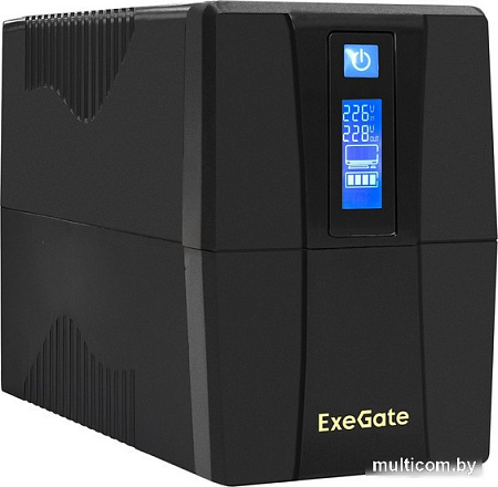 Источник бесперебойного питания ExeGate Power Smart ULB-1000.LCD.AVR.2SH.RJ.USB EX292792RUS