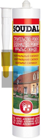 Герметик Soudal Нейтральный. Строительство и ремонт 280 мл (прозрачный)