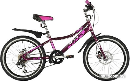 Детский велосипед Novatrack Aliсe 6.D 20 2021 20SH6D.ALICE.PR21 (фиолетовый)
