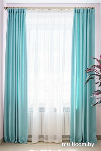 Комплект штор Decoretto Канвас свежий мятный КСМ-K12 3.25x2.7 м (мятный, 2 шт)