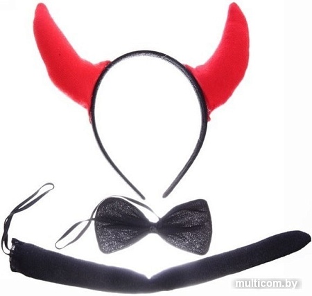 Карнавальный набор Серпантин Чертик Красные рожки 770-0266