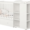 Кроватка-трансформер Polini Kids French 800, Amis, с комодом (белый)