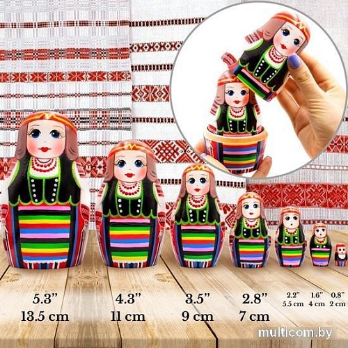 Развивающая игрушка Брестская Матрешка Матрешка Домачевский строй (набор 7 шт)