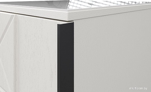 Тумба КМК Мебель 1Д Агата КМК 1001.2 (белый текстурный/дуб полярный)