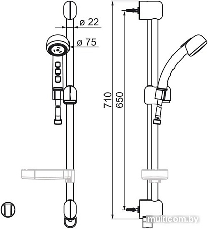 Душевой гарнитур Oras Sensiva 350
