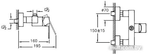 Смеситель Vitra Flo S A41938EXP
