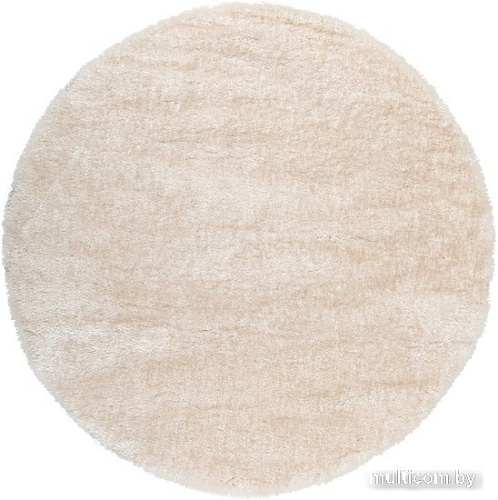 Ковер для жилой комнаты Radjab Carpet Паффи шагги круг P001A 6554RK 0.8x0.8 (beige)