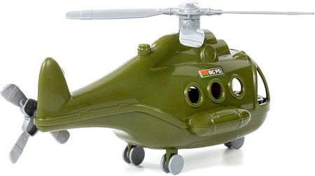 Игрушечный транспорт Полесье Вертолет военный Альфа 72443 (зеленый)