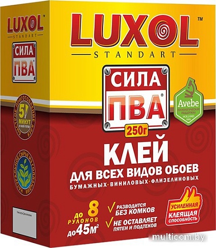 Клей для обоев Luxol Standart Сила ПВА (250 г)