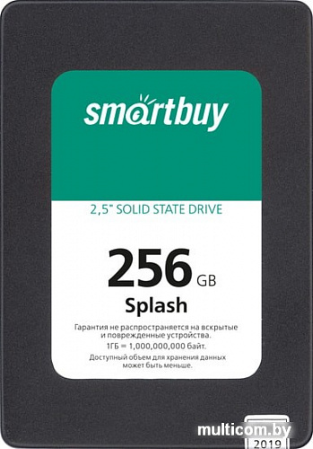 SSD Smart Buy Splash 2019 256GB SBSSD-256GT-MX902-25S3