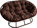 Садовый диван M-Group Мамасан 12100205 (коричневый/коричневая подушка)