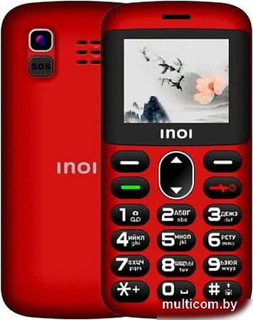 Телефон Inoi 148 Senior 4G (красный)