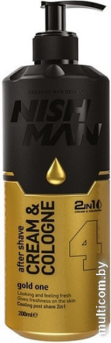 Крем после бритья Nishman 04 After Shave Cream Cologne Gold One 2 in 1 (200 мл)