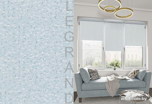 Рулонные шторы Legrand Блэкаут Кристалл 72.5x175 (голубой)