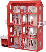 Krasatoys Коттедж Александра с мебелью 000252 (белый/красный)