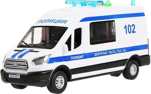 Игрушечный транспорт Технопарк Ford Transit Полиция TRANSITVAN-22PLPOL-WH