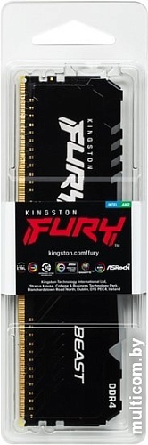 Оперативная память Kingston FURY Beast RGB 32GB DDR4 PC4-21300 KF426C16BBA/32