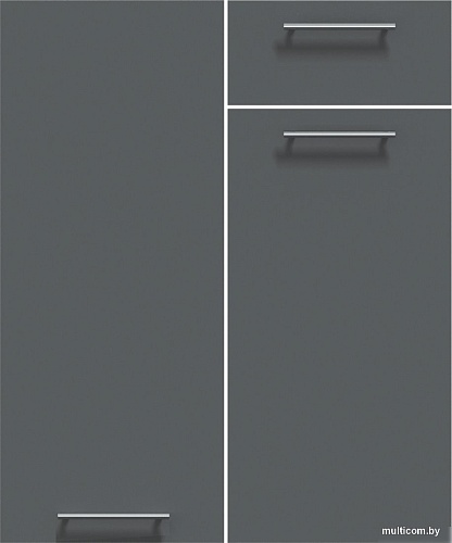 Готовая кухня Интерлиния Мила Лайт 2.9-ПМ4 (бетон лайт/антрацит/опал светлый)