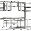 Готовая кухня Интерлиния Мила Gloss 3.6 (ваниль-шоколад)