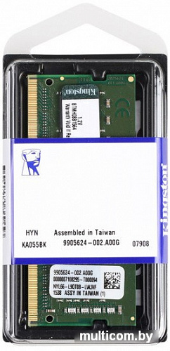 Оперативная память Kingston ValueRam 4GB DDR4 SODIMM PC4-19200 KVR24S17S6/4