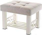 Банкетка AMC Lux 5 с полкой ткань бежевый/бежевый/бежевый 5.2Б60333